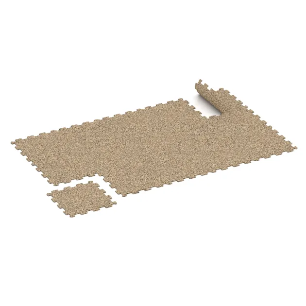 Typische Verlegung oder Einbausituation für den Artikel 0890 von WARCO - Nawierzchnia Fitness Kompakt, Farbton Trawertyn in der Abmessung 485 x 485 x 8 mm.