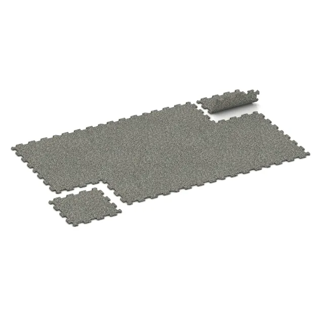 Typische Verlegung oder Einbausituation für den Artikel 0959 von WARCO - Nawierzchnia Fitness Kompakt, Farbton Klasyczny granit in der Abmessung 485 x 485 x 16 mm.