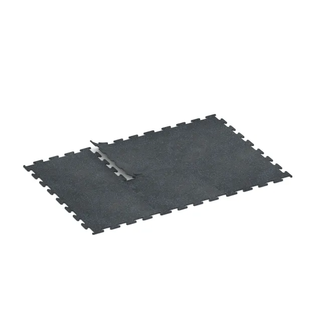 Typische Verlegung oder Einbausituation für den Artikel 3758 von WARCO - Nawierzchnia Fitness Performance Elite, Farbton Niebiesko lekko nakrapiany in der Abmessung 1000 x 1000 x 15 mm.