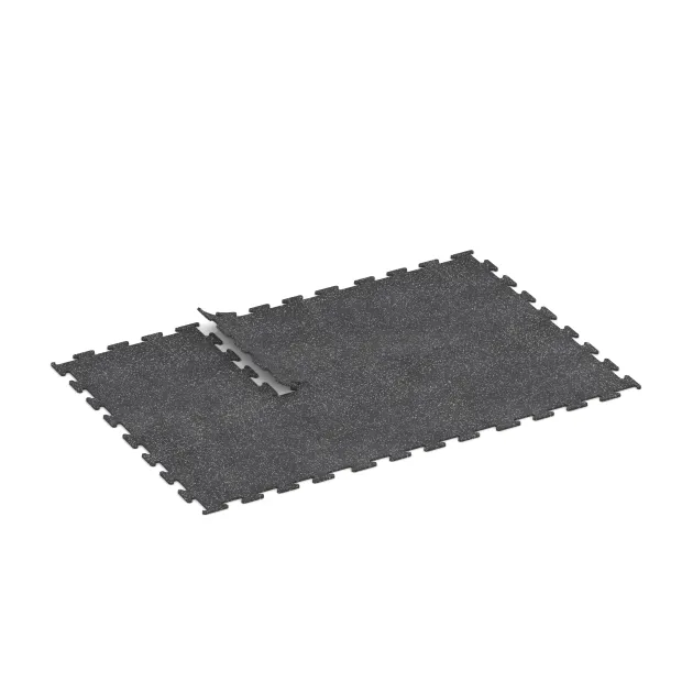 Typische Verlegung oder Einbausituation für den Artikel 3777 von WARCO - Nawierzchnia Fitness Performance Elite, Farbton Szary lekko nakrapiany in der Abmessung 1000 x 1000 x 15 mm.