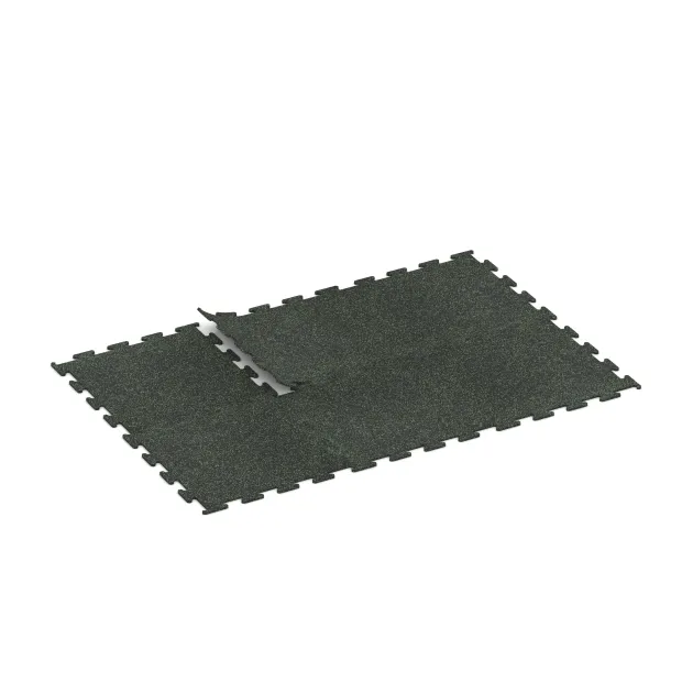 Typische Verlegung oder Einbausituation für den Artikel 3759 von WARCO - Nawierzchnia Fitness Performance Elite, Farbton Zielony lekko nakrapiany in der Abmessung 1000 x 1000 x 15 mm.