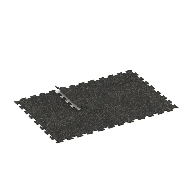 Typische Verlegung oder Einbausituation für den Artikel 3756 von WARCO - Nawierzchnia Fitness Performance Elite, Farbton Żółty lekko nakrapiany in der Abmessung 1000 x 1000 x 15 mm.
