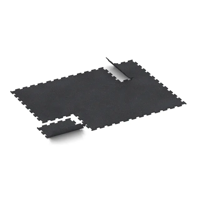 Typische Verlegung oder Einbausituation für den Artikel 3765 von WARCO - Nawierzchnia Fitness Performance Elite, Farbton Czerwony lekko nakrapiany in der Abmessung 500 x 500 x 10 mm.