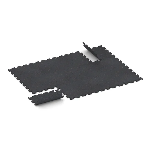 Typische Verlegung oder Einbausituation für den Artikel 3769 von WARCO - Nawierzchnia Fitness Performance Elite, Farbton Czerwony lekko nakrapiany in der Abmessung 500 x 500 x 15 mm.