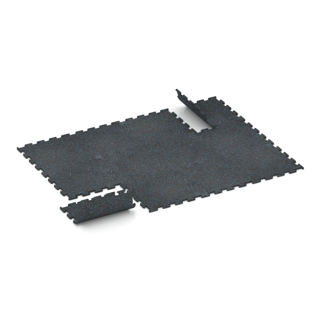 Typische Verlegung oder Einbausituation für den Artikel 3770 von WARCO - Fitness Performance Elite Nawierzchnia Treningowa, Farbton Niebiesko lekko nakrapiany in der Abmessung 50 x 50 x 1,5 cm | 0,25 m².