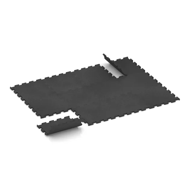 Typische Verlegung oder Einbausituation für den Artikel 3751 von WARCO - Nawierzchnia Fitness Performance Elite, Farbton Antracyt in der Abmessung 500 x 500 x 20 mm.