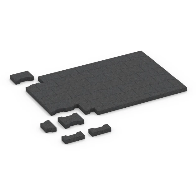Typische Verlegung oder Einbausituation für den Artikel 7068 von WARCO - Kostka brukowa, Farbton Antracyt in der Abmessung 20 x 16,5 x 4,5 cm | 0,0278 m².