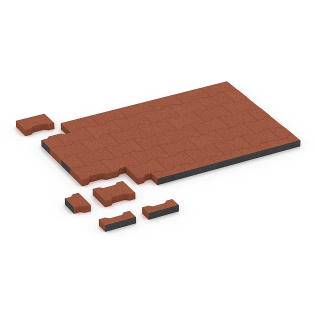 Typische Verlegung oder Einbausituation für den Artikel 7069 von WARCO - Kostka brukowa, Farbton Czerwony ceglasty in der Abmessung 20 x 16,5 x 4,5 cm | 0,0278 m².
