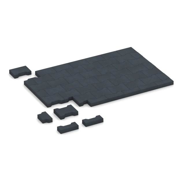 Typische Verlegung oder Einbausituation für den Artikel 7071 von WARCO - Kostka brukowa, Farbton Szary łupkowy in der Abmessung 20 x 16,5 x 4,5 cm | 0,0278 m².