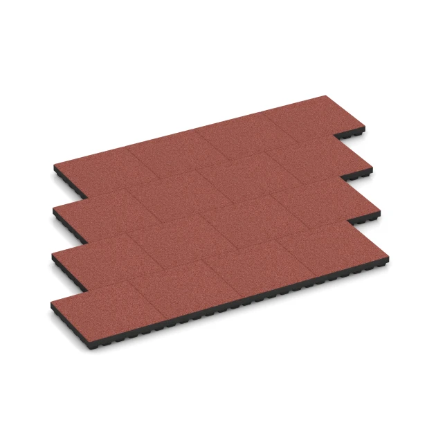 Typische Verlegung oder Einbausituation für den Artikel 6296 von WARCO - Płyty amortyzujące, Farbton Czerwony pomidorowy in der Abmessung 50 x 50 x 7 cm.