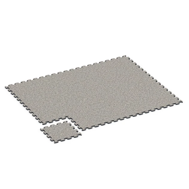 Typische Verlegung oder Einbausituation für den Artikel 6752 von WARCO - Mata na plac zabaw, Farbton Szary granit in der Abmessung 44,6 x 44,6 x 1,8 cm.