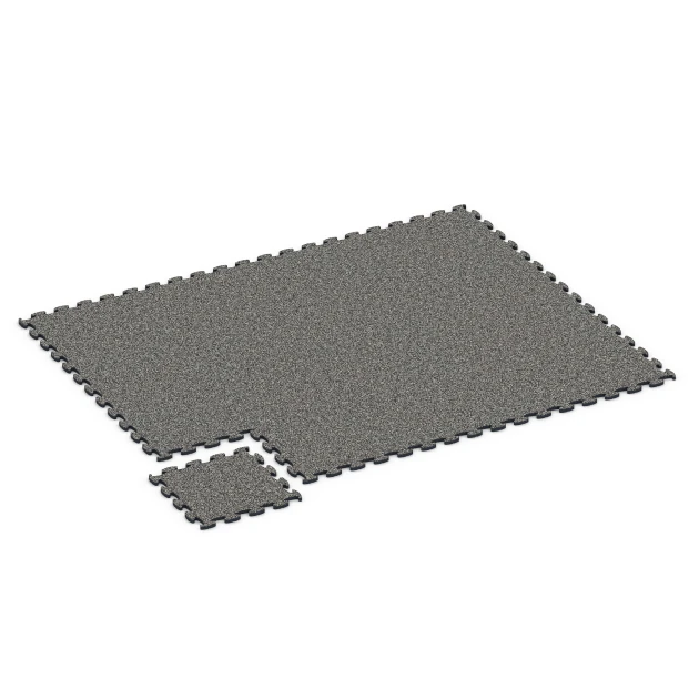 Typische Verlegung oder Einbausituation für den Artikel 6895 von WARCO - Podłoga do sportów kynologicznych, Farbton Ciemnoszary granit in der Abmessung 44,6 x 44,6 x 1,8 cm.