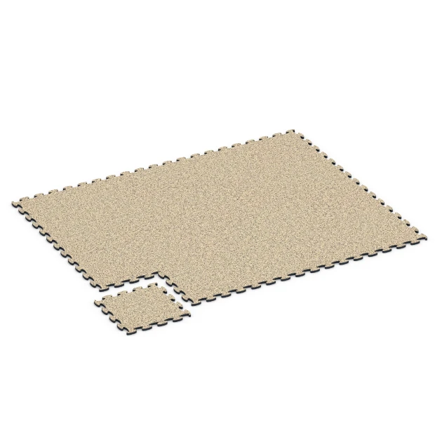 Typische Verlegung oder Einbausituation für den Artikel 6901 von WARCO - Podłoga do sportów kynologicznych, Farbton Trawertyn in der Abmessung 44,6 x 44,6 x 1,8 cm.