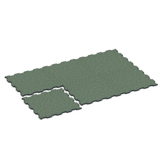 Typische Verlegung oder Einbausituation für den Artikel 6852 von WARCO - Fitness Active podłoga, Farbton Trawnik angielski in der Abmessung 97,1 x 97,1 x 2,8 cm.