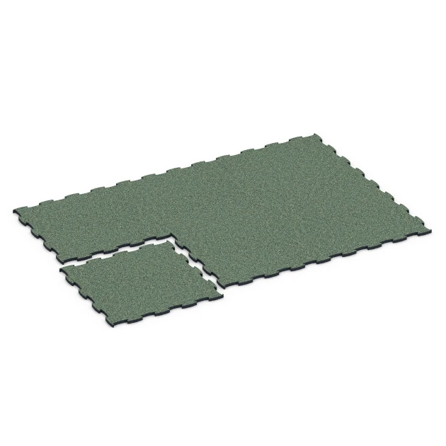 Typische Verlegung oder Einbausituation für den Artikel 6888 von WARCO - Fitness Max Floor System, Farbton Trawnik angielski in der Abmessung 97,1 x 97,1 x 2,8 cm.