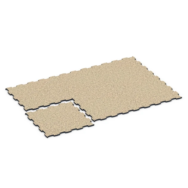Typische Verlegung oder Einbausituation für den Artikel 6892 von WARCO - Fitness Max Floor System, Farbton Trawertyn in der Abmessung 97,1 x 97,1 x 2,8 cm.