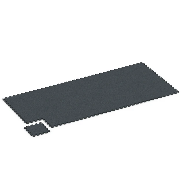 Typische Verlegung oder Einbausituation für den Artikel 6964 von WARCO - Fitness Premium podłoga Plus, Farbton Antracyt in der Abmessung 28,9 x 28,9 x 1,8 cm.
