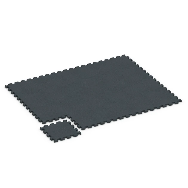 Typische Verlegung oder Einbausituation für den Artikel 6967 von WARCO - Fitness Premium podłoga Plus, Farbton Antracyt in der Abmessung 45,9 x 45,9 x 2,8 cm.