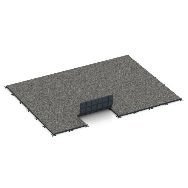 Typische Verlegung oder Einbausituation für den Artikel 7132 von WARCO - Podłoga na siłownię zewnętrzną, Farbton Ciemnoszary granit in der Abmessung 60 x 60 x 3 cm | 0,36 m².