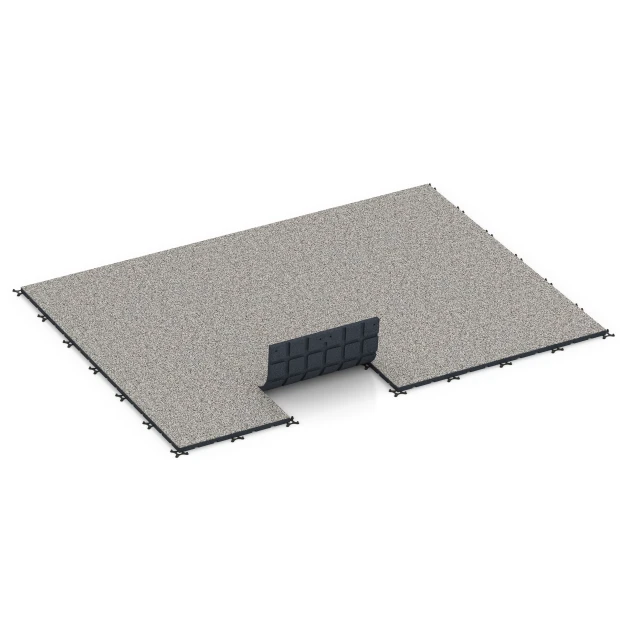 Typische Verlegung oder Einbausituation für den Artikel 7133 von WARCO - Podłoga na siłownię zewnętrzną, Farbton Szary granit in der Abmessung 60 x 60 x 3 cm | 0,36 m².