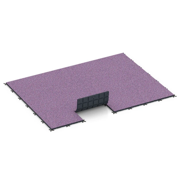 Typische Verlegung oder Einbausituation für den Artikel 7137 von WARCO - Podłoga na siłownię zewnętrzną, Farbton Lawenda in der Abmessung 60 x 60 x 3 cm | 0,36 m².