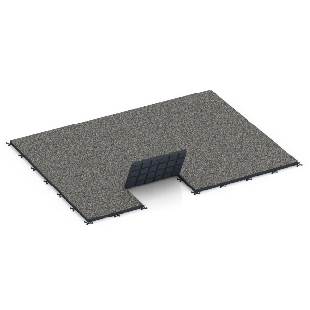 Typische Verlegung oder Einbausituation für den Artikel 7141 von WARCO - Podłoga na siłownię zewnętrzną, Farbton Ciemnoszary granit in der Abmessung 60 x 60 x 4 cm | 0,36 m².