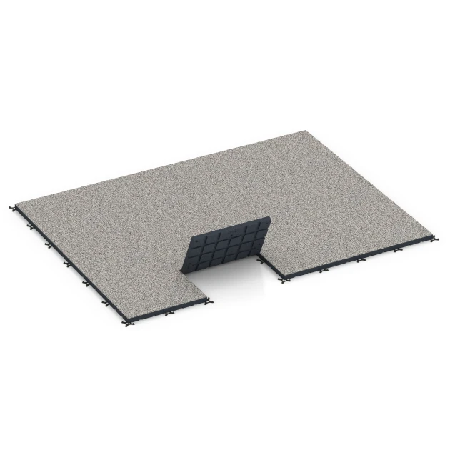 Typische Verlegung oder Einbausituation für den Artikel 7142 von WARCO - Podłoga na siłownię zewnętrzną, Farbton Szary granit in der Abmessung 60 x 60 x 4 cm | 0,36 m².