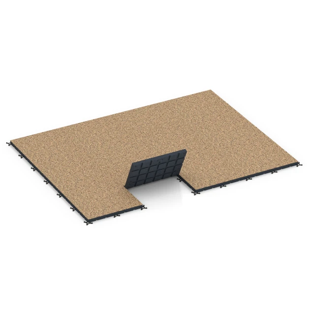 Typische Verlegung oder Einbausituation für den Artikel 7144 von WARCO - Podłoga na siłownię zewnętrzną, Farbton Terakota in der Abmessung 60 x 60 x 4 cm | 0,36 m².