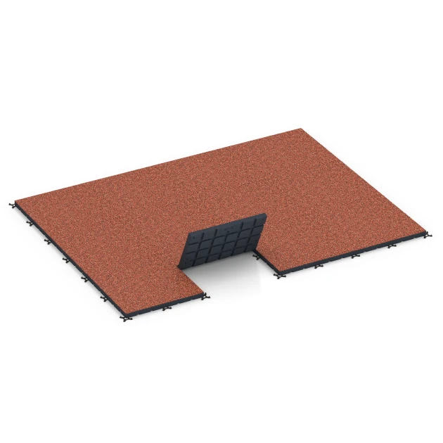 Typische Verlegung oder Einbausituation für den Artikel 7145 von WARCO - Podłoga na siłownię zewnętrzną, Farbton Etna in der Abmessung 60 x 60 x 4 cm | 0,36 m².