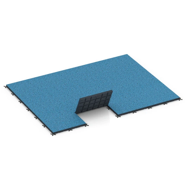 Typische Verlegung oder Einbausituation für den Artikel 7148 von WARCO - Podłoga na siłownię zewnętrzną, Farbton Atlantyk in der Abmessung 60 x 60 x 4 cm | 0,36 m².