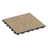 Foto der hinteren Seite vom unsymmetrischen WARCO-Formteil 1606: Nawierzchnia Fitness Płyty Gumowe Classic, Design Trawertyn, Maße 1000 x 1000 x 30 mm.