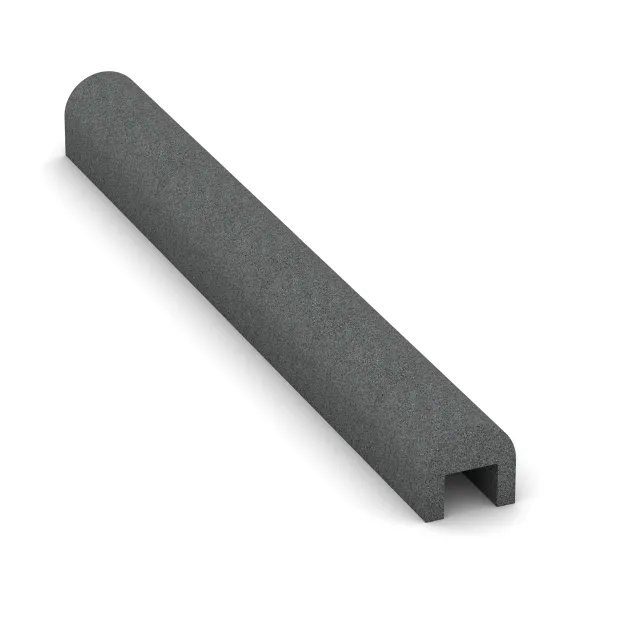 Foto der hinteren Seite vom unsymmetrischen WARCO-Formteil 2583: Elastyczna nakładka na krawężnik, Design Szary łupkowy, Maße 1000 x 100 x 100 x 50 mm.